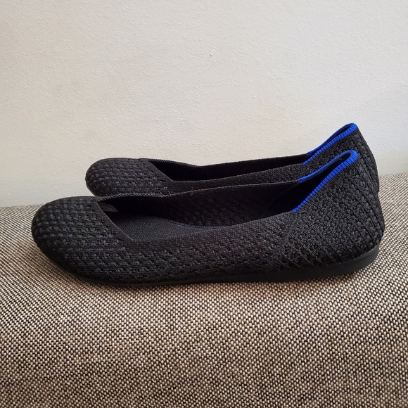 Rothy’s Honeycomb Flats Black  Sz 7 Retired In Excellent Condition - Picture 2 of 9